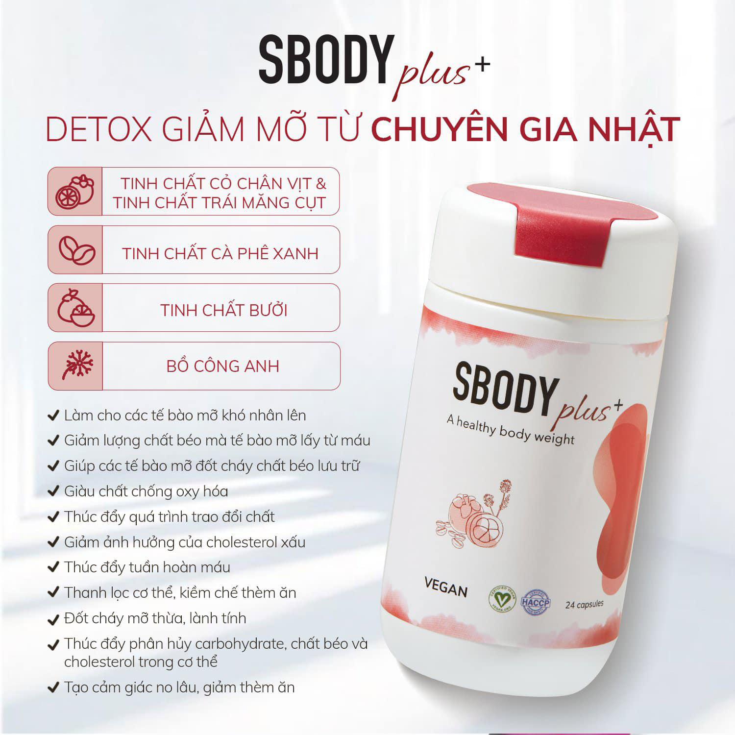 Sbody Plus+ - Detox giảm mỡ từ chuyên gia Nhật